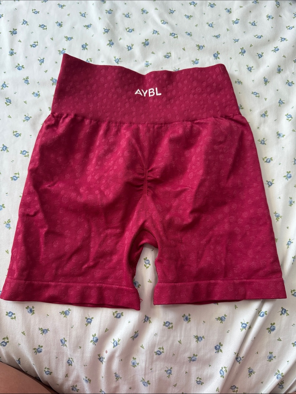 AYBL Seamless High-Waist Bike Shorts - Berry Red